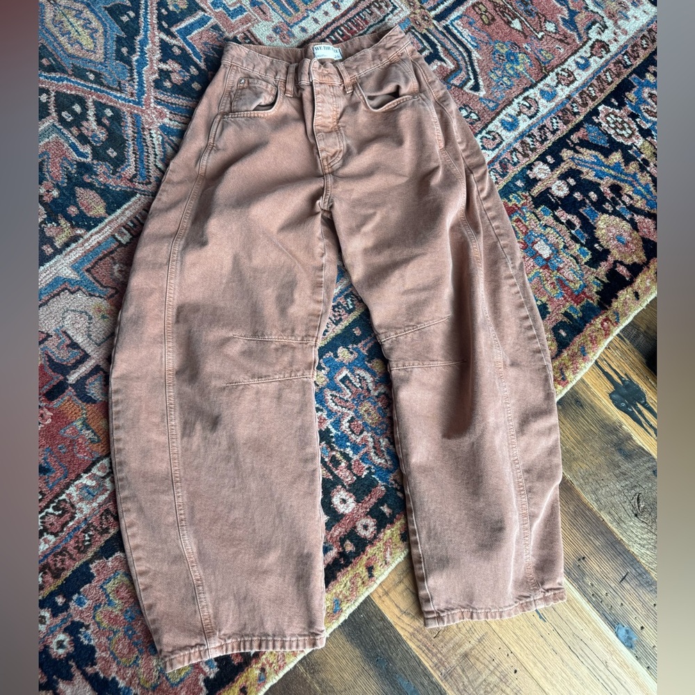 Free people barrel Jean ginger root size 26